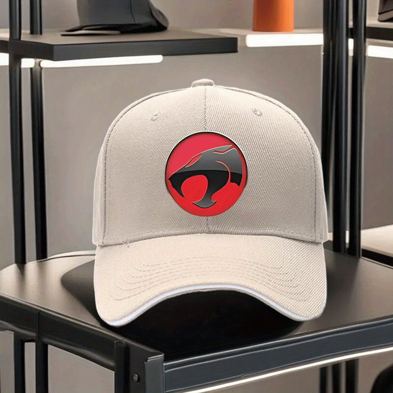 Gorra Thundercats Retro – Negra con Diseño Rojo y Blanco