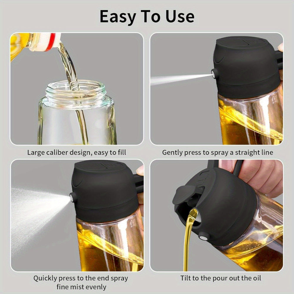Botella Spray Pulverizador de Aceite – Gran Capacidad, Dos en Uno, Precisión y Antigoteo
