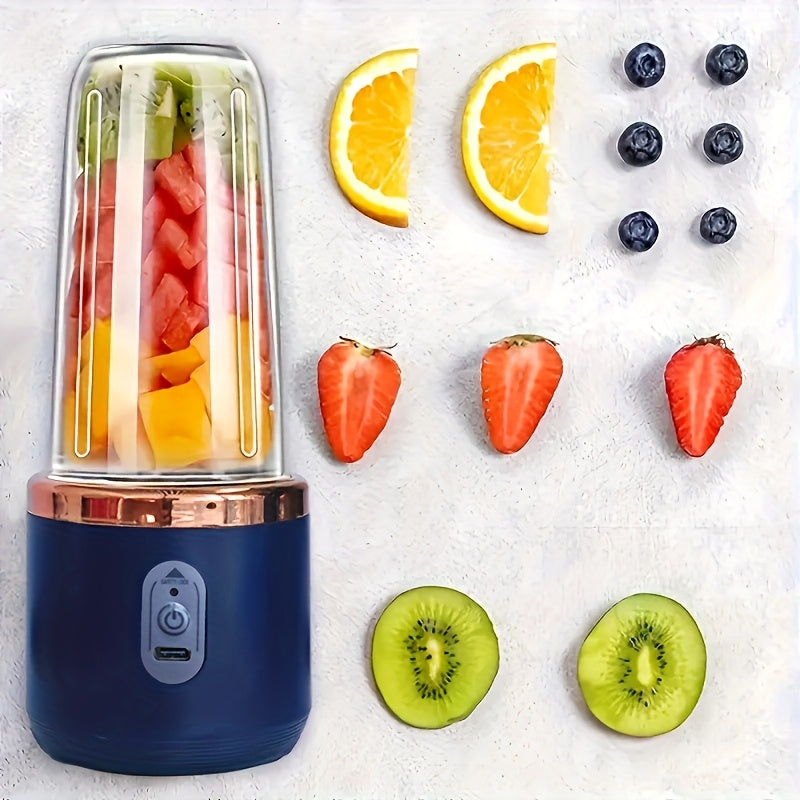 🥤 Licuadora Portátil 2 en 1 Recargable – Vaso Compacto de Grado Alimenticio con 6 Cuchillas de Acero Inoxidable y Carga USB