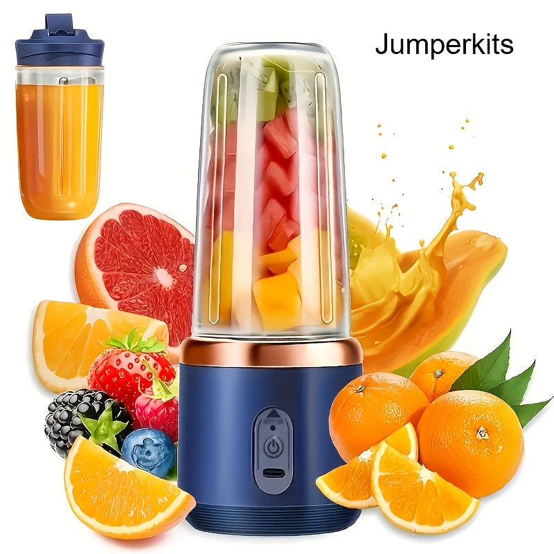 🥤 Licuadora Portátil 2 en 1 Recargable – Vaso Compacto de Grado Alimenticio con 6 Cuchillas de Acero Inoxidable y Carga USB