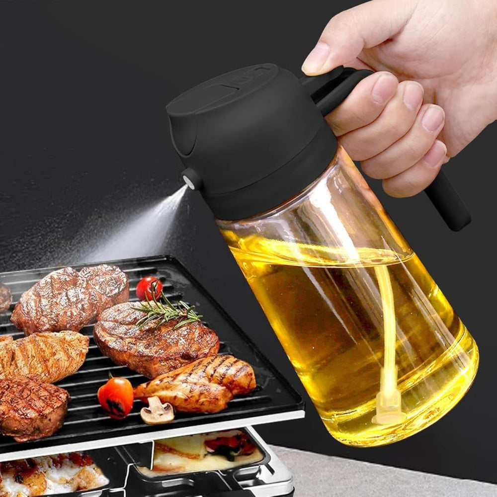 Botella Spray Pulverizador de Aceite – Gran Capacidad, Dos en Uno, Precisión y Antigoteo