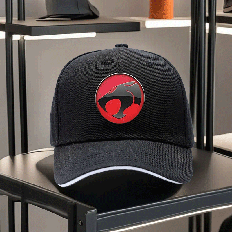 Gorra Thundercats Retro – Negra con Diseño Rojo y Blanco