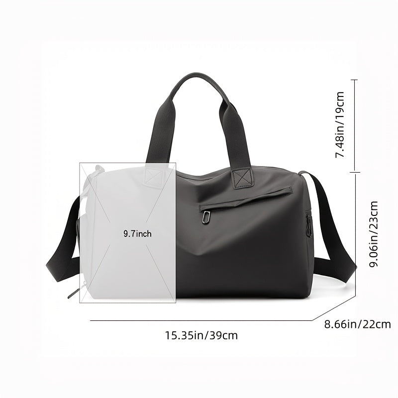 Bolso Deportivo Negro con Compartimento para Zapatos – Resistente y Ergonómico para Entrenamiento y Viajes