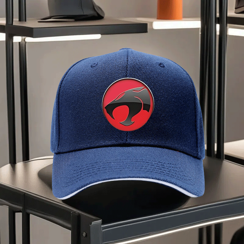 Gorra Thundercats Retro – Negra con Diseño Rojo y Blanco