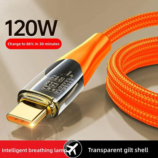 Cable USB a Tipo C 120W – Carga Súper Rápida y Transferencia de Datos