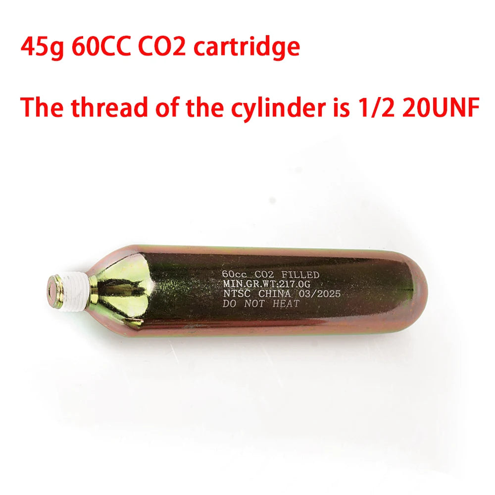 Cartucho de CO₂ 60cc para Chaleco Airbag HEROBIKER