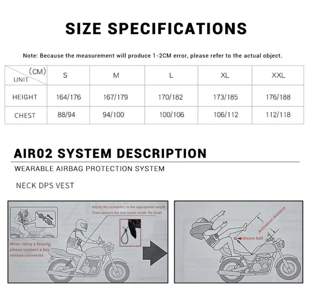 Chaleco Protector con Airbag para Moto – Estilo, Seguridad y Confianza al Conducir