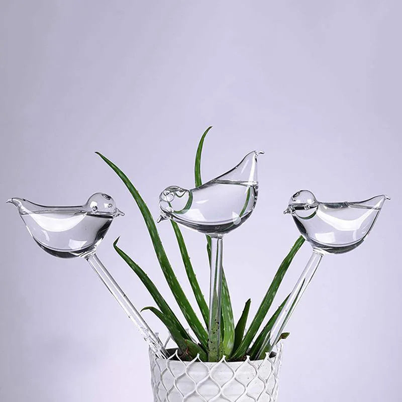 Bombilla Automática de Riego para Plantas – Diseño Fantasía en Forma de Pájaro