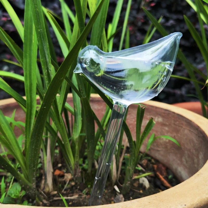 Bombilla Automática de Riego para Plantas – Diseño Fantasía en Forma de Pájaro