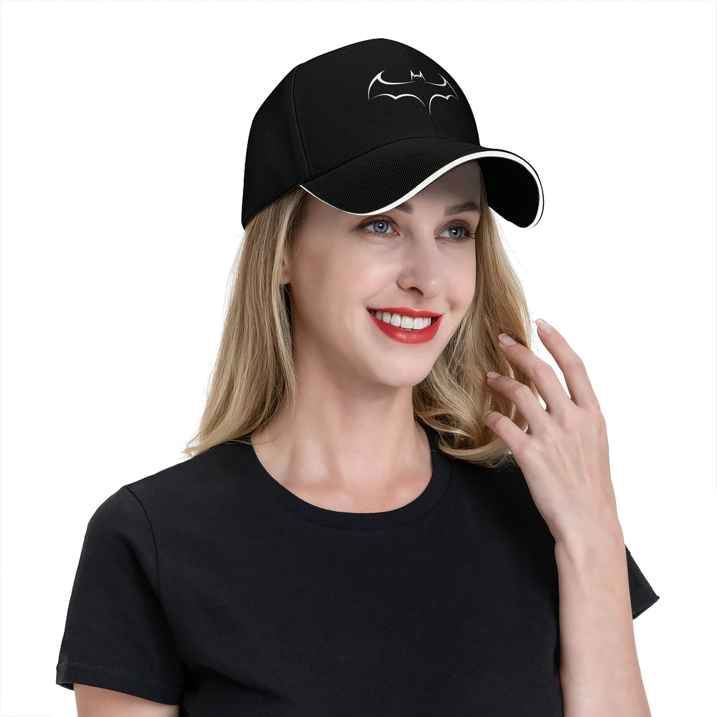 Gorra Negra con Logo de Batman – Ajustable y Transpirable