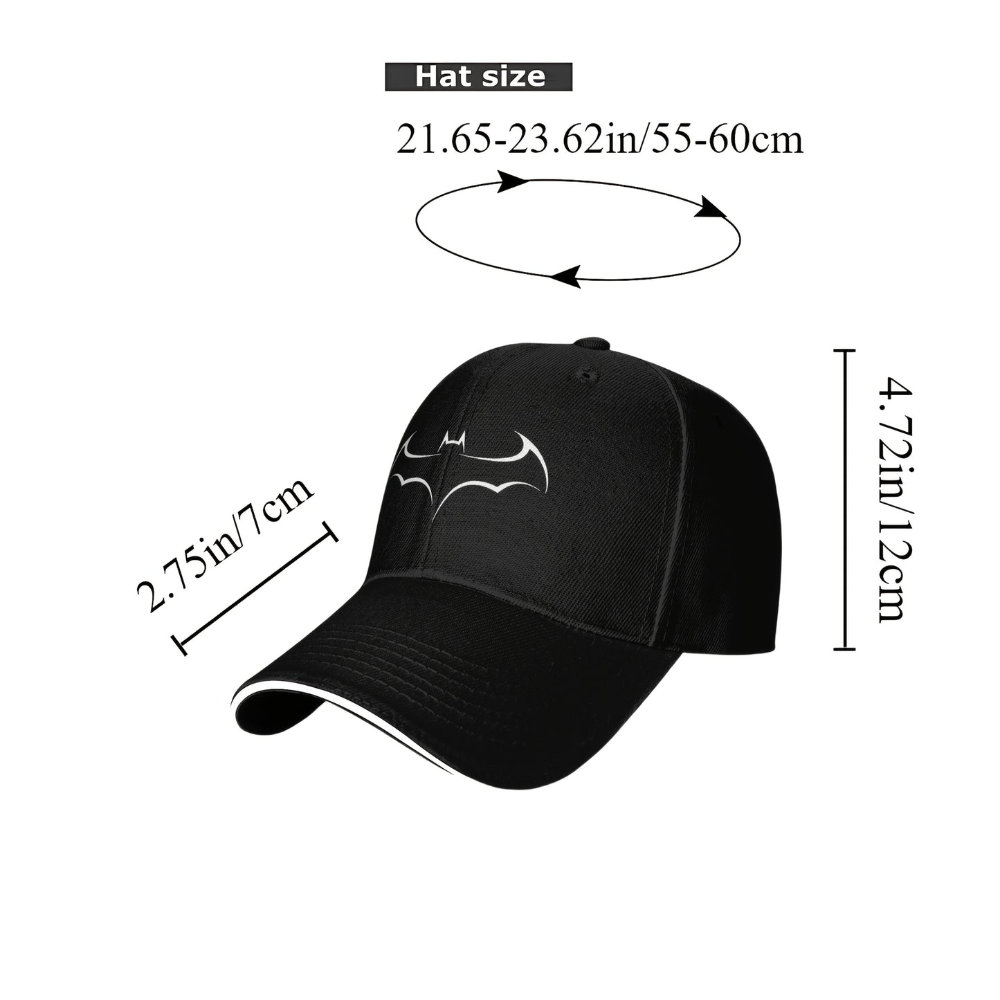 Gorra Negra con Logo de Batman – Ajustable y Transpirable