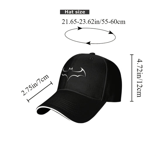 Gorra Negra con Logo de Batman – Ajustable y Transpirable