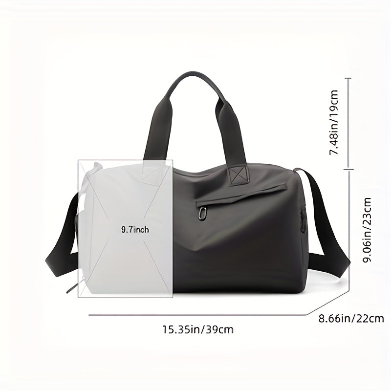 Bolso Deportivo Negro con Compartimento para Zapatos – Resistente y Ergonómico para Entrenamiento y Viajes