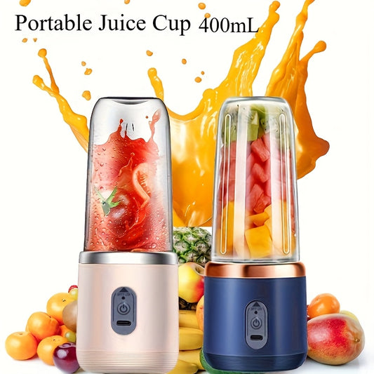 🥤 Licuadora Portátil 2 en 1 Recargable – Vaso Compacto de Grado Alimenticio con 6 Cuchillas de Acero Inoxidable y Carga USB