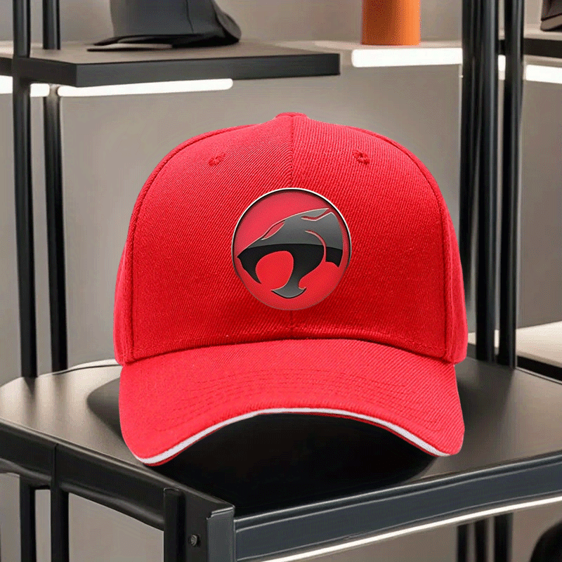 Gorra Thundercats Retro – Negra con Diseño Rojo y Blanco