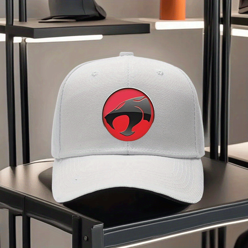 Gorra Thundercats Retro – Negra con Diseño Rojo y Blanco