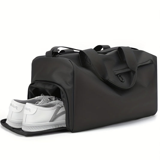 Bolso Deportivo Negro con Compartimento para Zapatos – Resistente y Ergonómico para Entrenamiento y Viajes