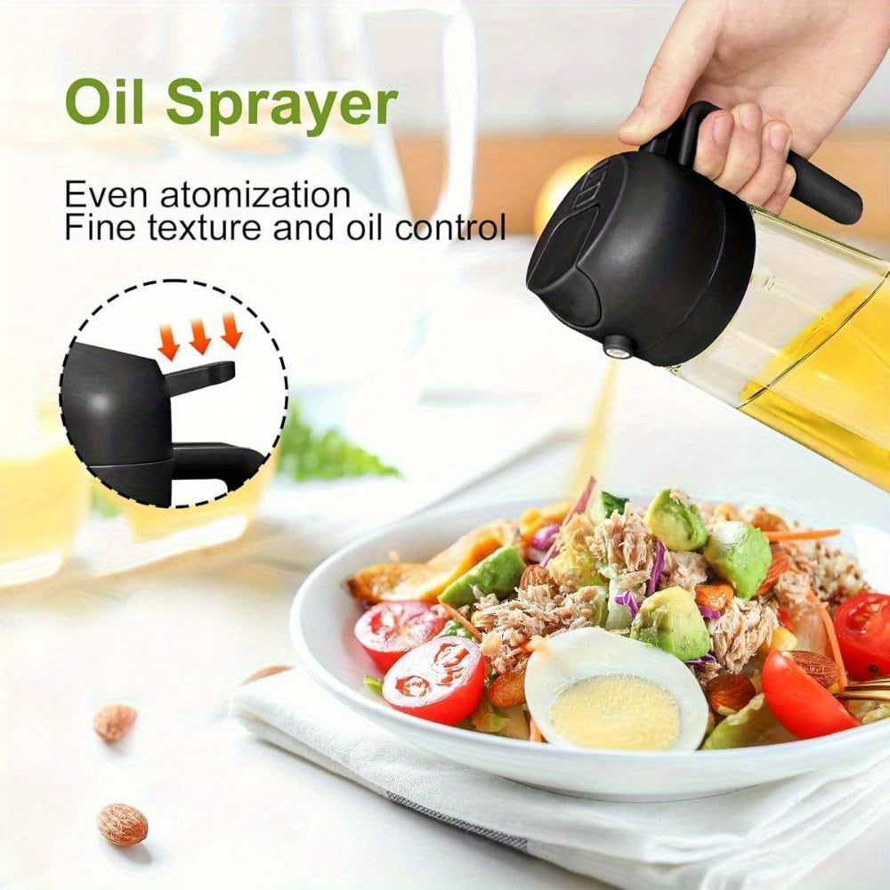 Botella Spray Pulverizador de Aceite – Gran Capacidad, Dos en Uno, Precisión y Antigoteo
