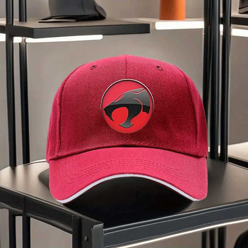 Gorra Thundercats Retro – Negra con Diseño Rojo y Blanco
