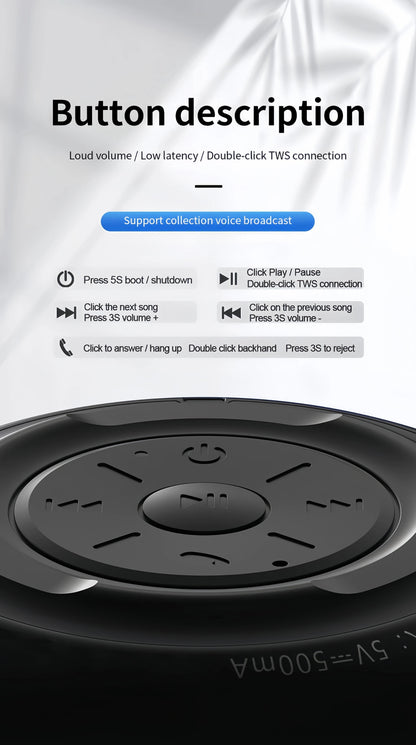 Lenovo K3 Pro | Parlante Bluetooth HiFi con bajos profundos y diseño portátil