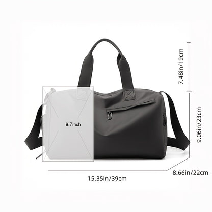 Bolso Deportivo Negro con Compartimento para Zapatos – Resistente y Ergonómico para Entrenamiento y Viajes