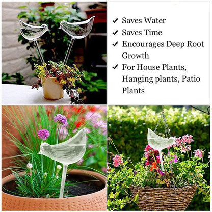 Bombilla Automática de Riego para Plantas – Diseño Fantasía en Forma de Pájaro