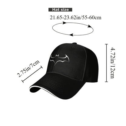Gorra Negra con Logo de Batman – Ajustable y Transpirable