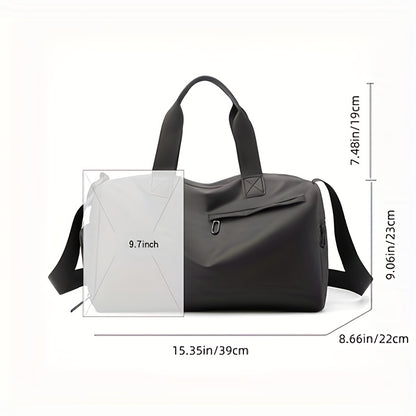 Bolso Deportivo Negro con Compartimento para Zapatos – Resistente y Ergonómico para Entrenamiento y Viajes